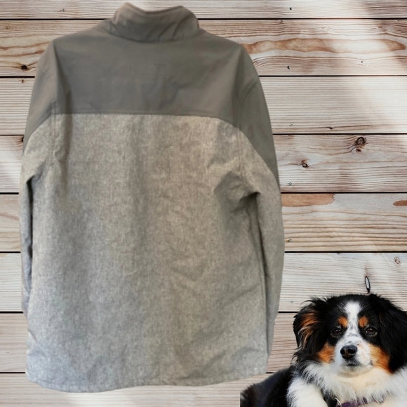 CODY JAMES Core Men's Poly Flannel Lined Zip-Up Softshell Jacket Dk & Lt Grey 2X - Picture 3 of 9